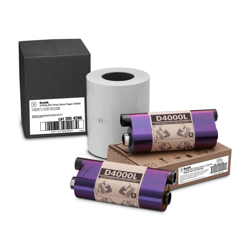 Papel térmico Kodak Ribbon D4000 20×30 (250 hojas Doble Cara) 1090877