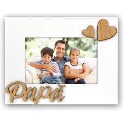 MARCO DE MADERA BLANCO PAPÁ 22,5X17,2