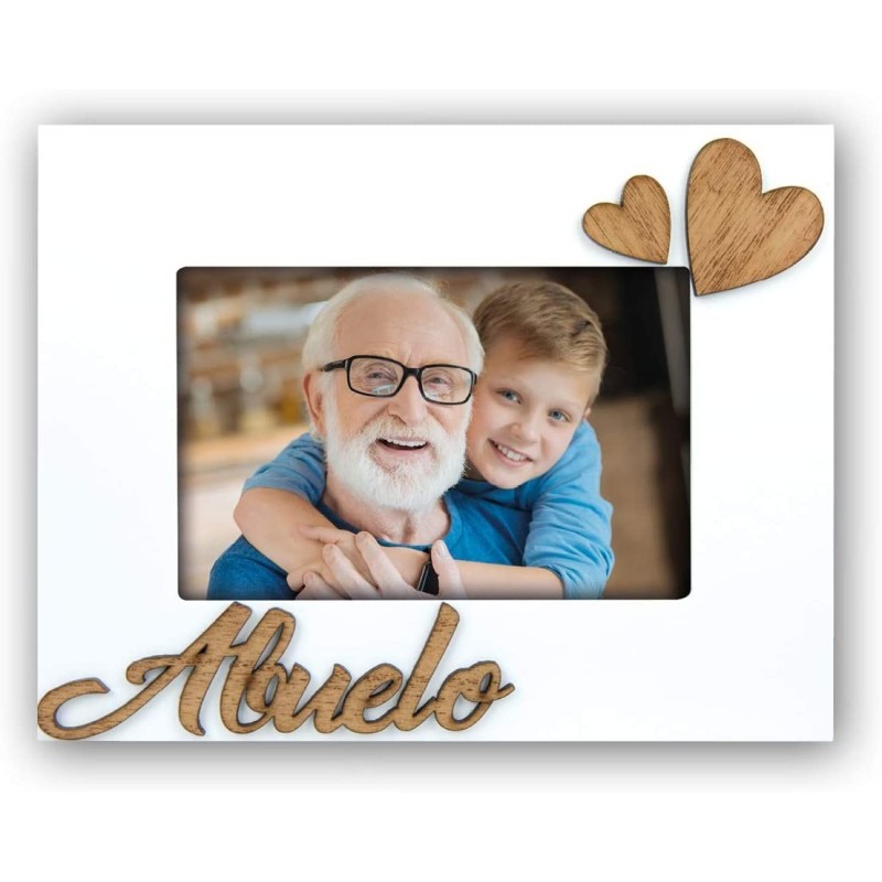 MARCO DE FOTOS BLANCO DE MADERA 10X15 ABUELO