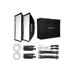 KIT 2 FOCO LED NANLITE FS-150 185W 5600K
