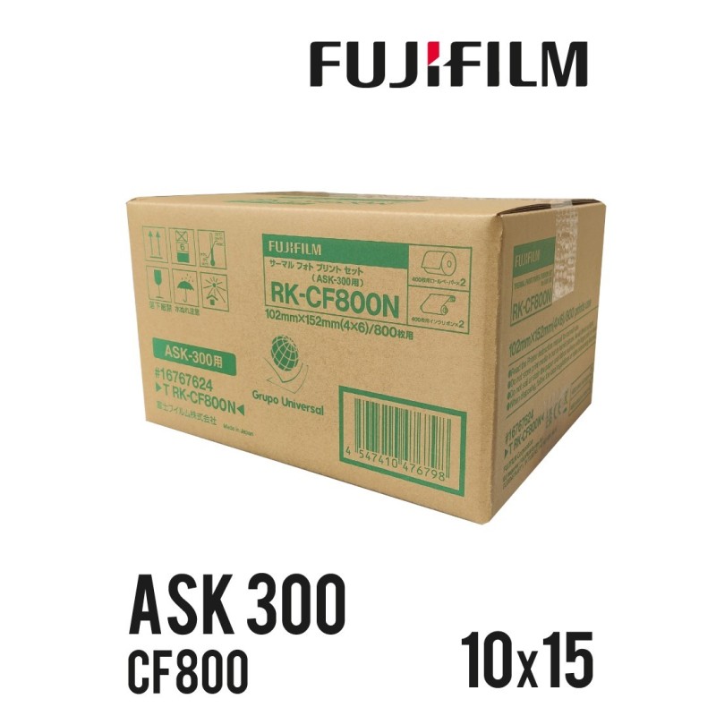 Papel térmico Fujifilm ASK 300 10x15 T RK-CF800N