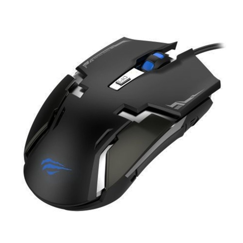 Ratón Gaming con cable Negro/Blanco 6 teclas 3200DPI