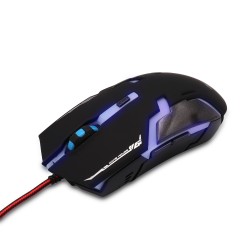 Ratón Gaming con cable Negro/Blanco 6 teclas 3200DPI