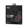 Cascos Gaming ovalado Negro con luz RGB Jack+USB / H2016D