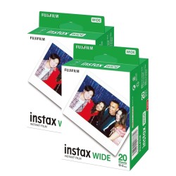 Pack Película Instax Wide – 40 Fotos (2 cajas de 20) para cámaras Instax Wide