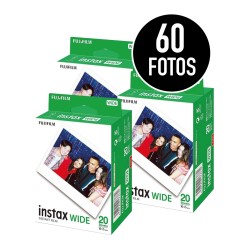 Pack Película Instax Wide – 60 Fotos (3 cajas de 20) para eventos y álbumes
