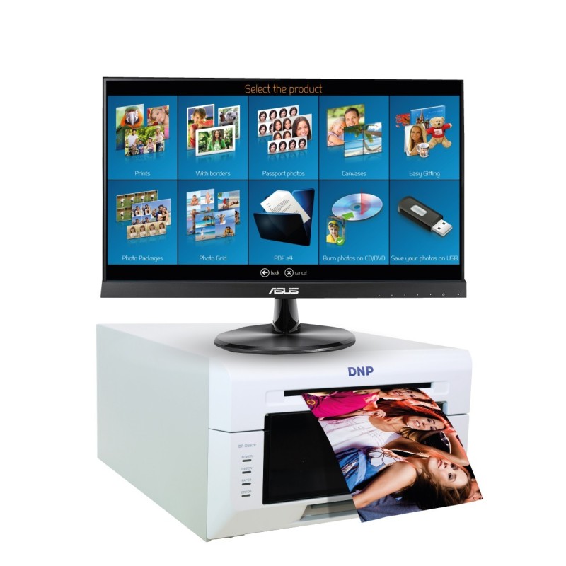 Kiosko Fotográfico GlobalKiosk con Impresora DNP DS620 – Solución Profesional de Impresión Instantánea