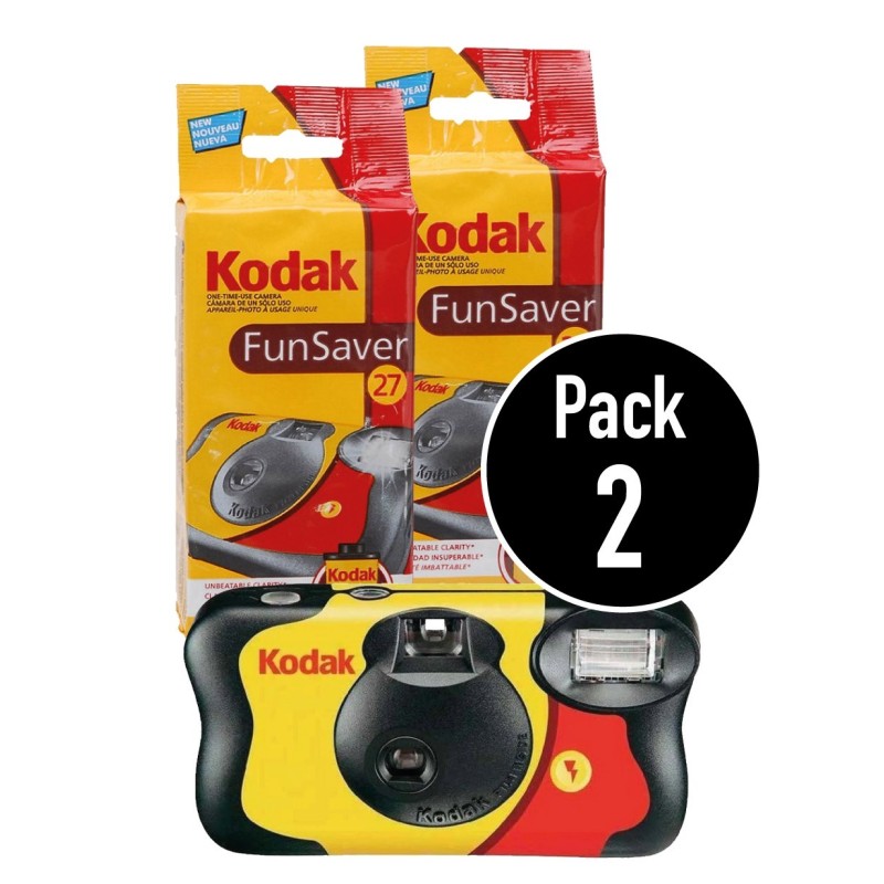 KODAK FUN SAVER- Cámara desechable pack 2 unidades 54 exposiciones