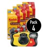 KODAK FUN SAVER- Cámara desechable pack 4 unidades 108 exposiciones