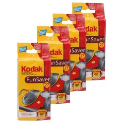 KODAK FUN SAVER- Cámara desechable pack 4 unidades 108 exposiciones