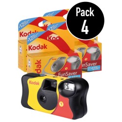 KODAK FUN SAVER- Cámara desechable pack 4 unidades 156 exposiciones